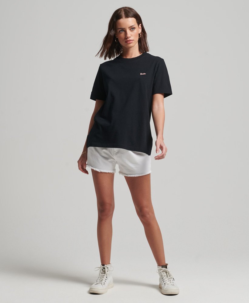 Womens - Vintage Logo Embroidered T-Shirt in Black | Superdry UK