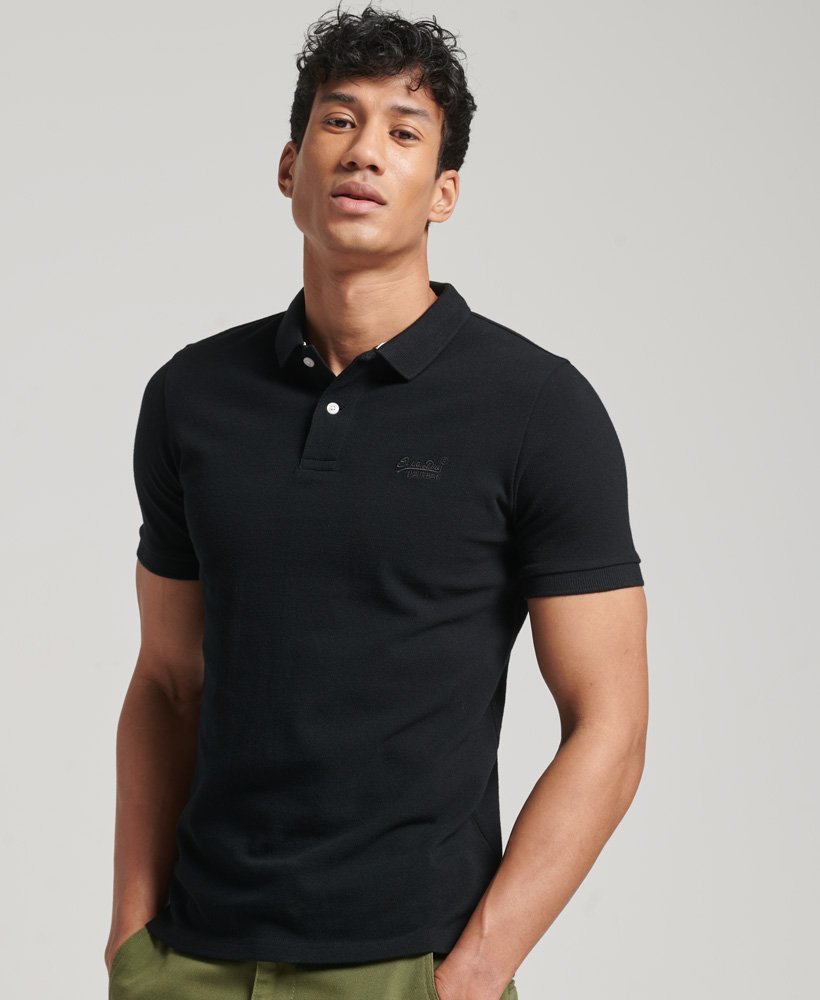 carriage shop psychology Men's Classic Pique Polo Shirt in Black | Superdry US