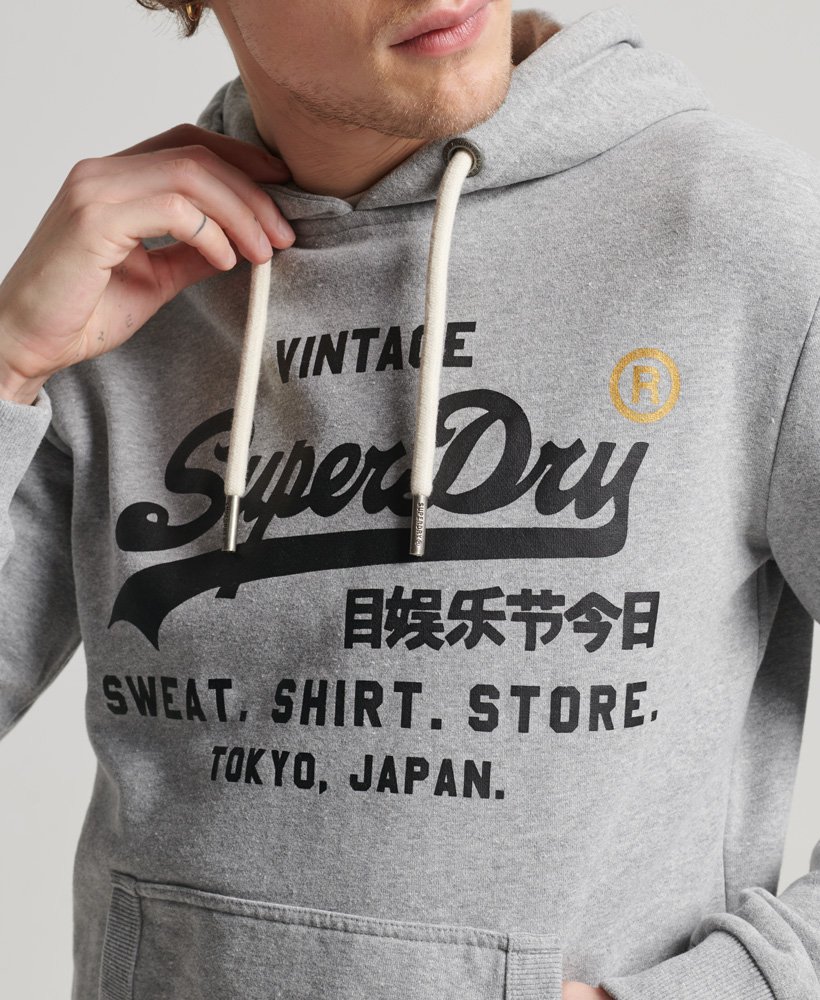 Men\'s Mens Vintage - Superdry Classic Logo Store Hoodies-and-sweatshirts Hoodie