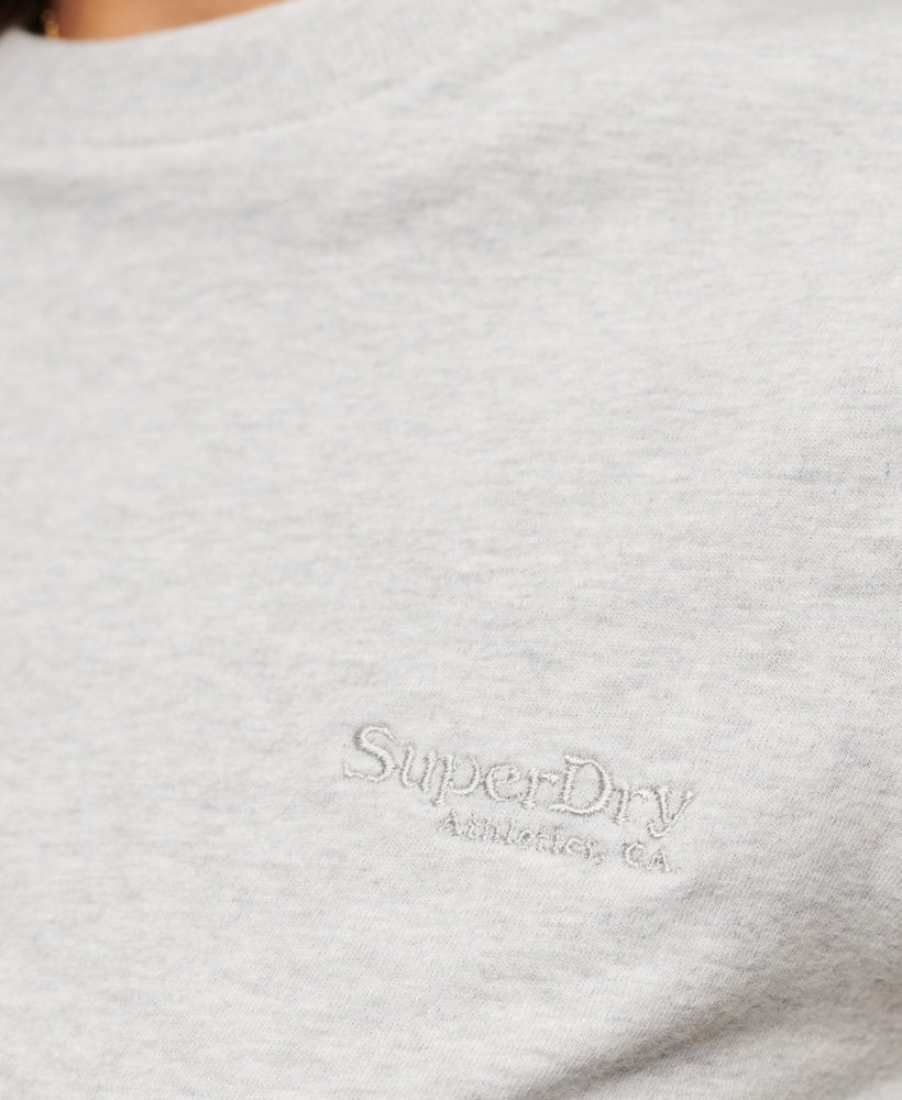 Womens - Vintage Logo Cap Sleeve T-Shirt in Glacier Grey Marl | Superdry UK