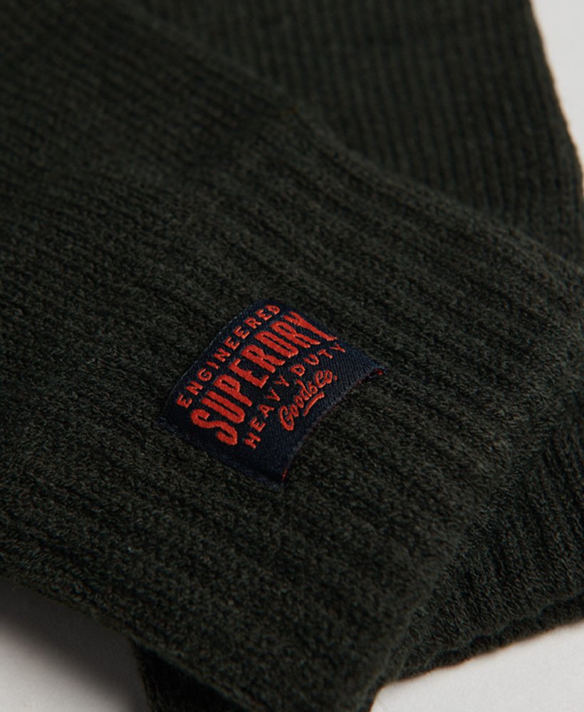Men’s - Workwear Knitted Gloves in Surplus Goods Olive | Superdry
