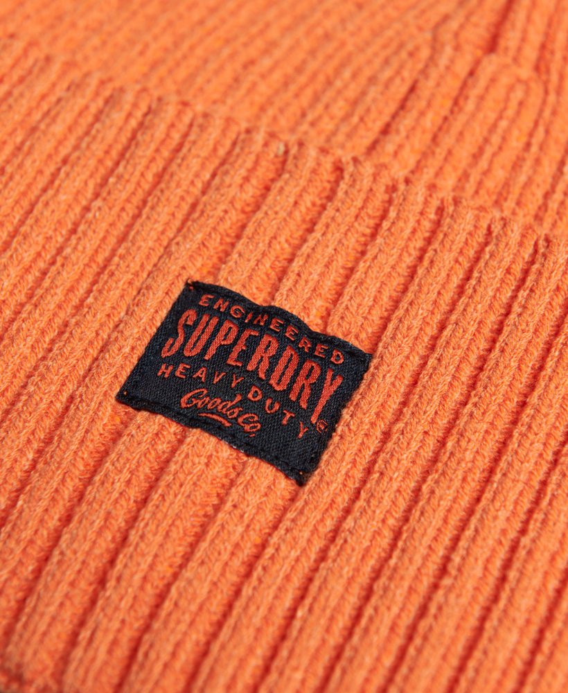 Women’s - Workwear Knitted Beanie in Jaffa Orange | Superdry UK