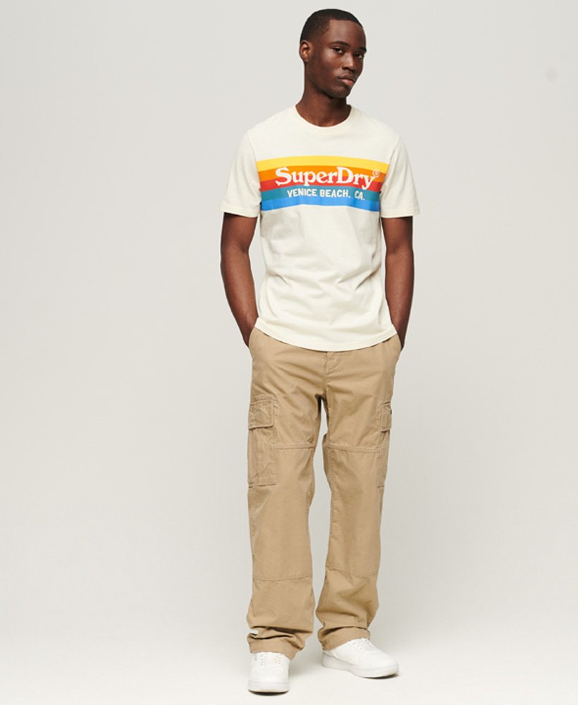 Men\'s Vintage Venue T-Shirt | US in White Off Superdry