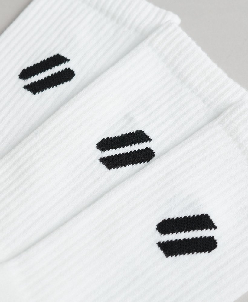 Women’s - Coolmax Sport Crew Socks in White Multi | Superdry UK