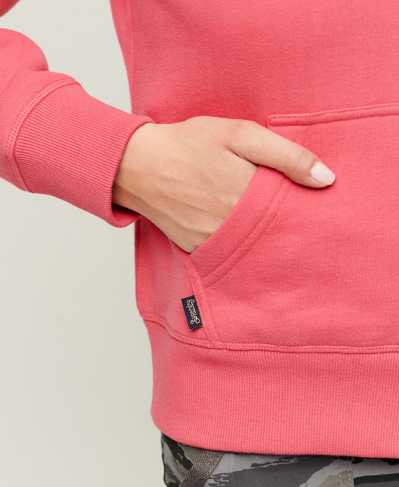 Womens - Essential Logo Zip Hoodie In Pink | Superdry UK