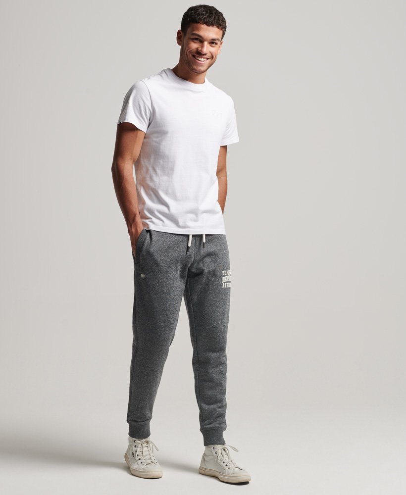 Mens - Gym Athletic Unbrushed Joggers in Dark Charcoal Jaspe | Superdry