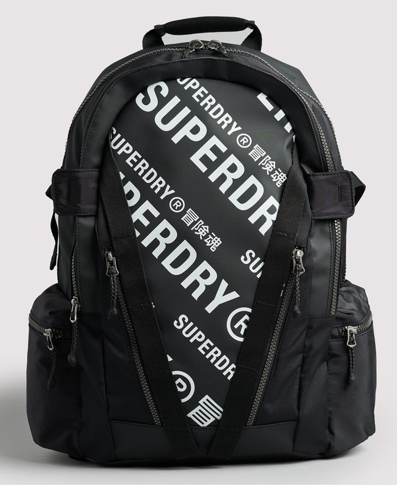 Mens - Mountain Tarp Graphic Backpack in Black/optic Aop | Superdry