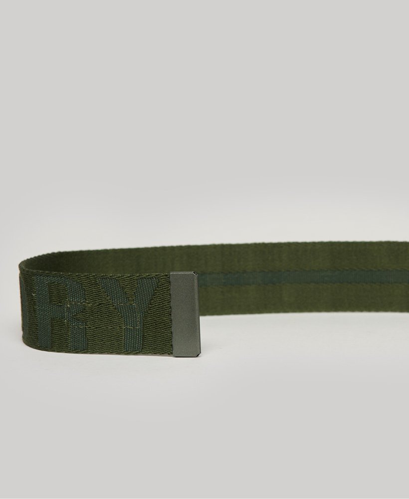 Men’s - Webbing Belt in Army Green | Superdry