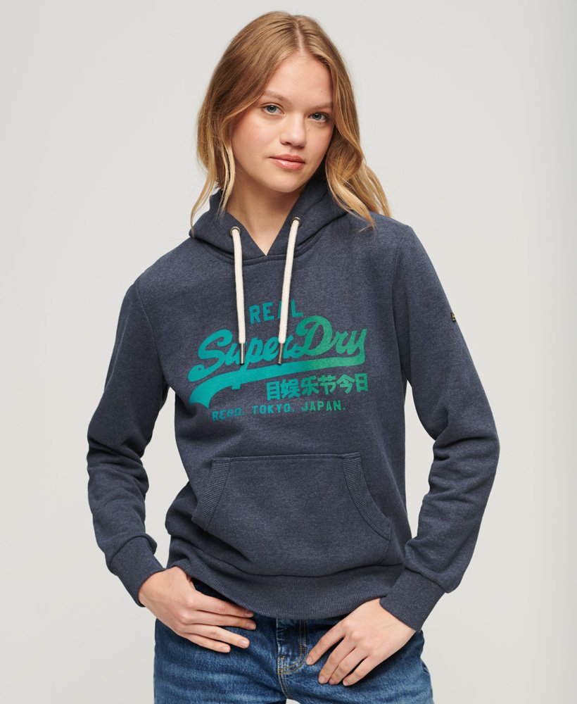 Superdry Tonal Vintage Logo Graphic Hoodie - Women's Products