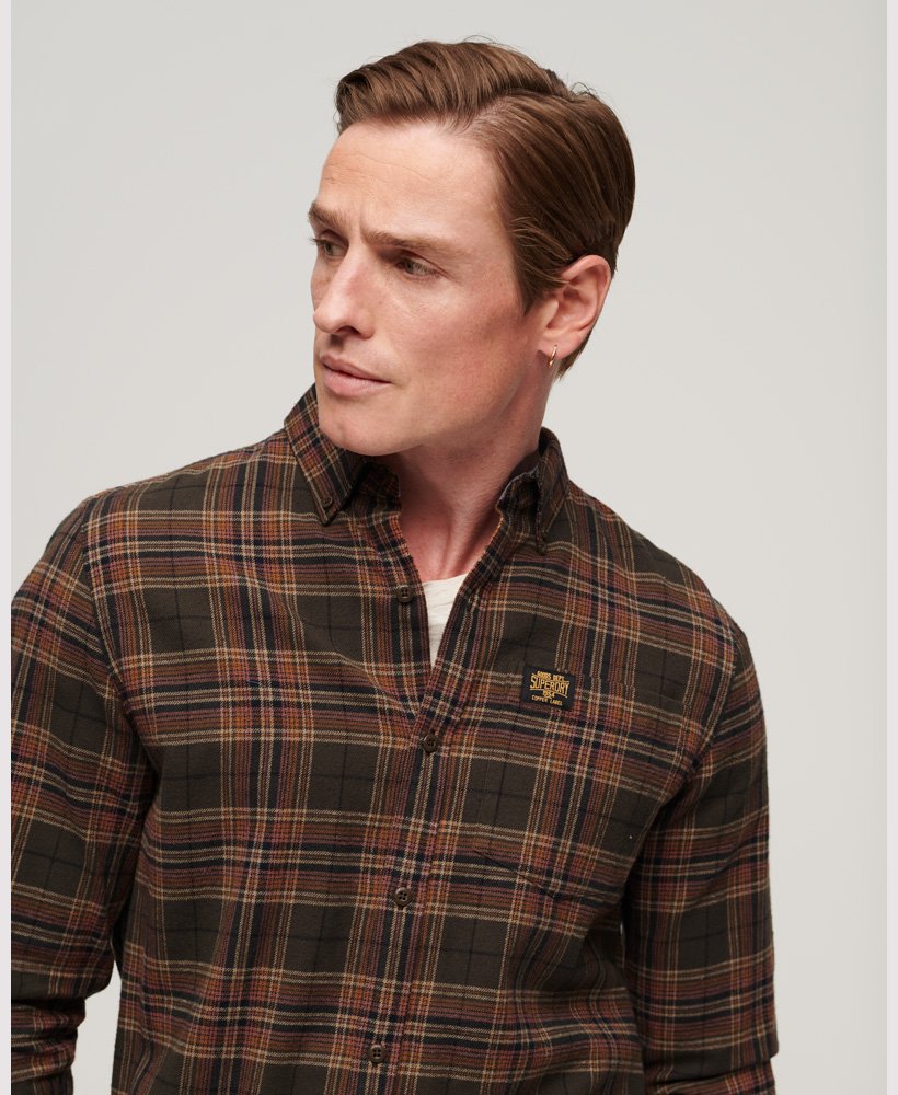 Men's - Organic Cotton Lumberjack Check Shirt in Green | Superdry UK