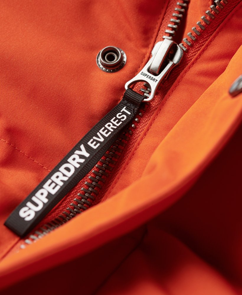 Men's - Everest Hooded Puffer Jacket in Orange | Superdry UK