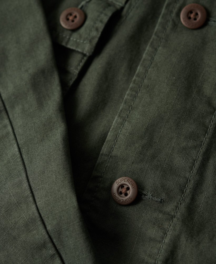Men's Military Overshirt Jacket in Surplus Goods Olive | Superdry CA-EN