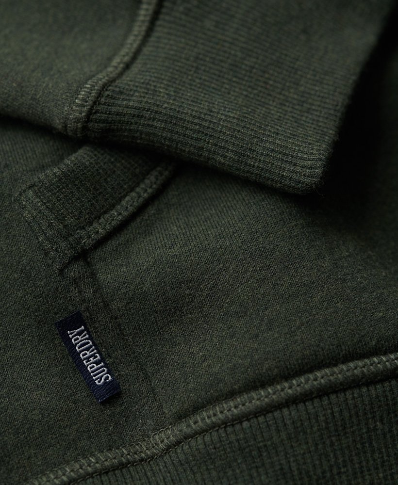 Mens - Essential Logo Hoodie in Dark Olive Marl | Superdry UK