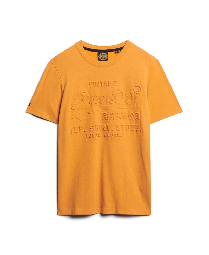 T-Shirt in Embossed US Marl | Thrift Superdry Gold Men\'s Logo Vintage