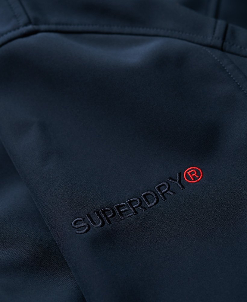 Men's - Hooded Soft Shell Jacket in Navy | Superdry UK