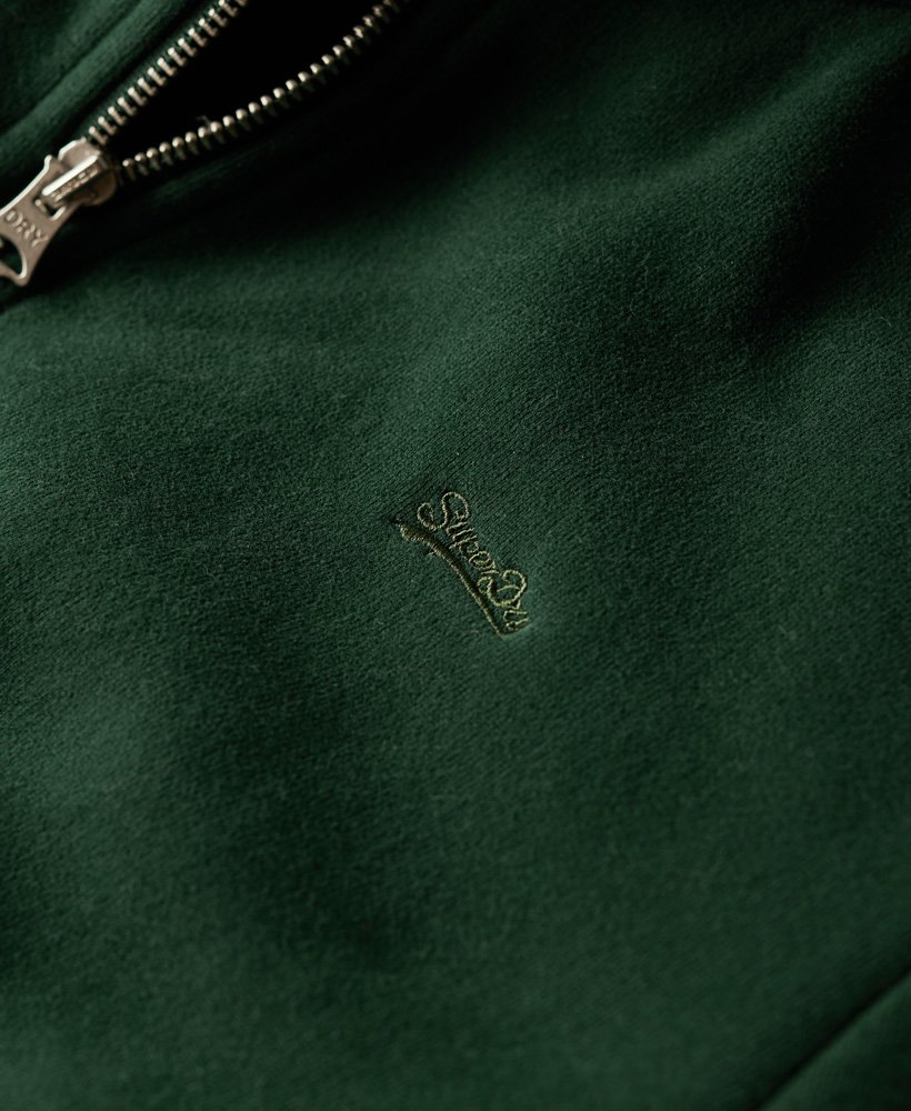 Mens - Essential Logo Zip Track Top in Forest Green | Superdry UK