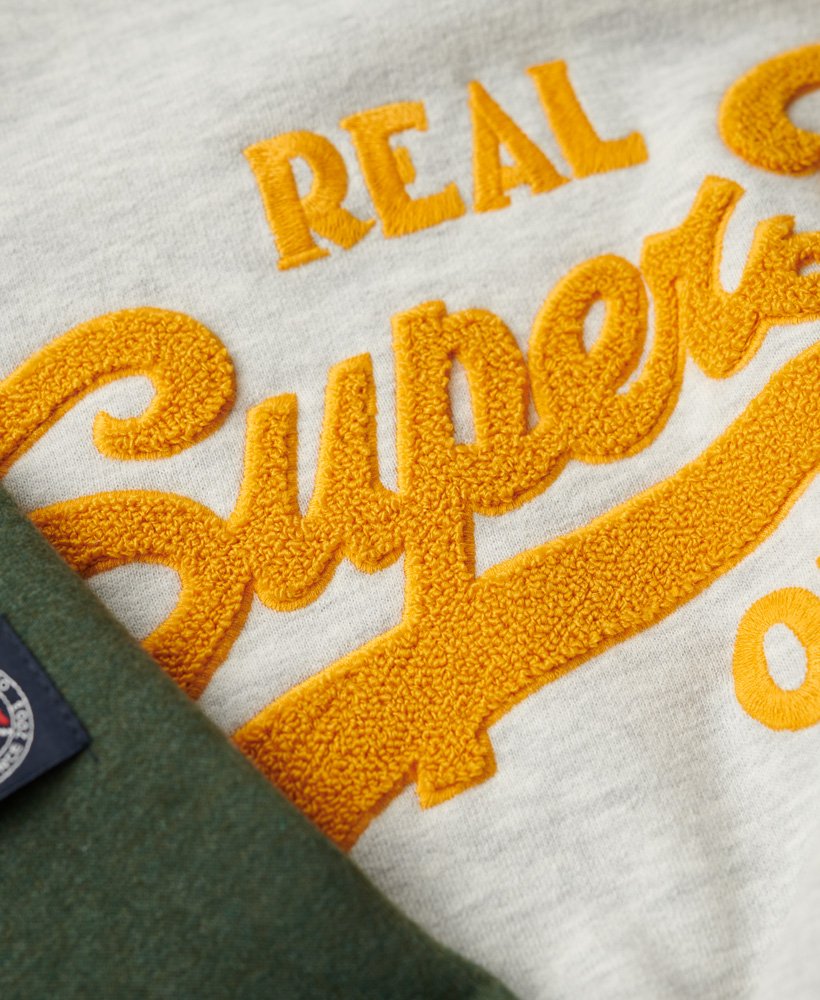 Superdry vintage logo panel on sale crew