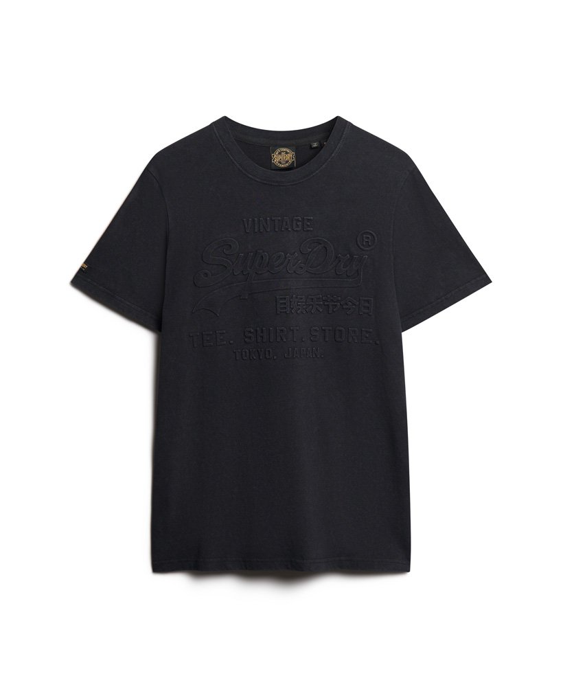Men's Embossed Vintage Logo T-Shirt in Jet Black | Superdry US