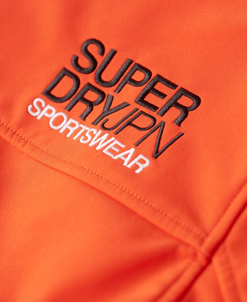 Men's - Fleece Lined Softshell Hooded Jacket in Orange | Superdry UK