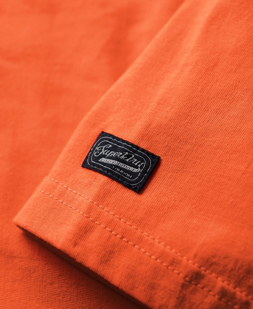 Men's Sale Tonal Embroidered Logo T-Shirt in Flare Orange | Superdry UK