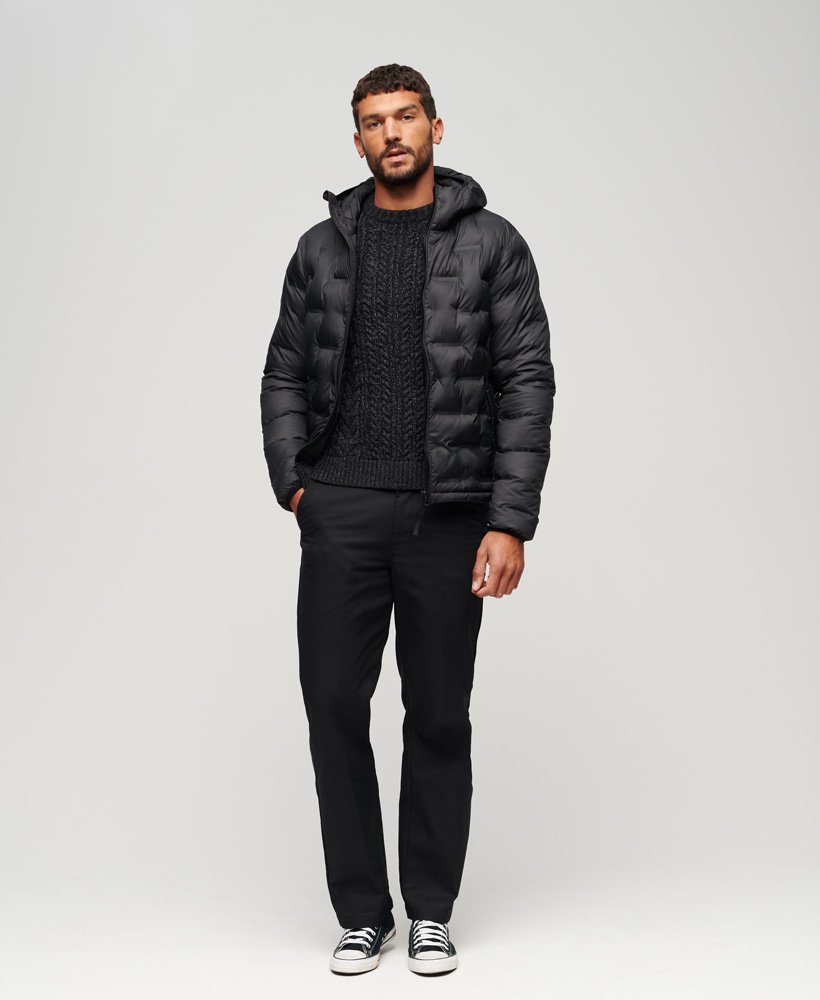 Men's - Short Quilted Puffer Jacket in Black | Superdry IE