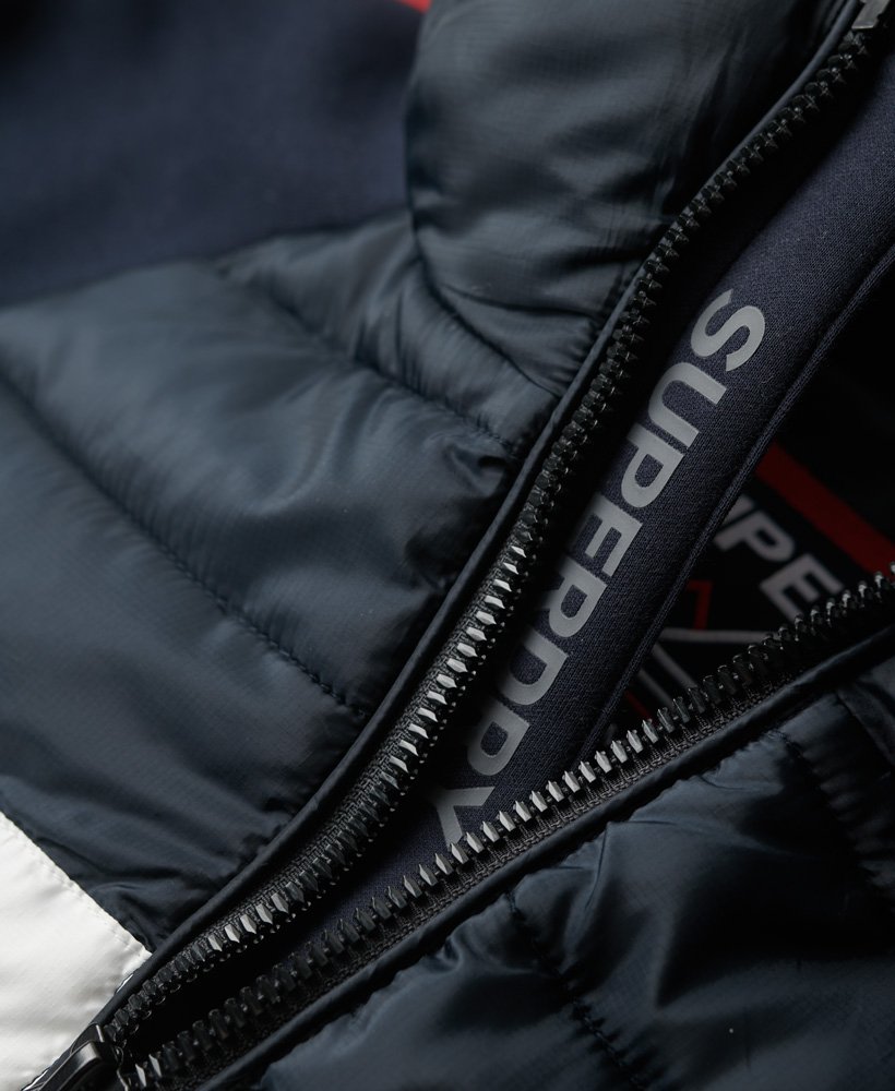 Men's Hooded Storm Hybrid Padded Jacket in Eclipse Navy