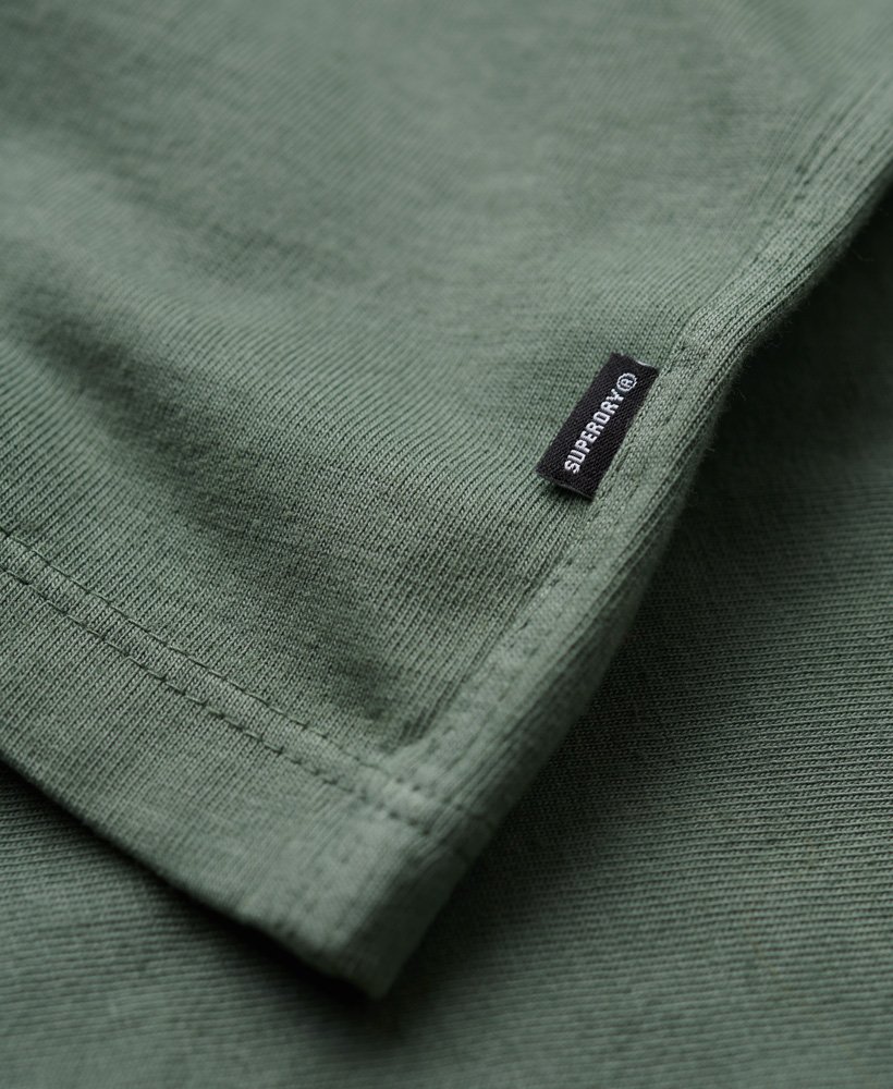 Mens - Overdyed Logo Loose T-Shirt in Balsam Green | Superdry UK