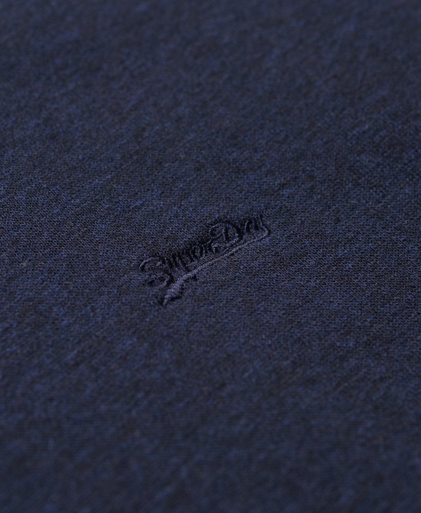 Mens - Essential Half Zip Sweatshirt in Rich Navy Marl | Superdry UK