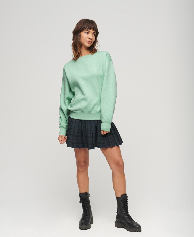 Womens - Essential Logo Relaxed Fit Sweatshirt in Minted Green Marl ...