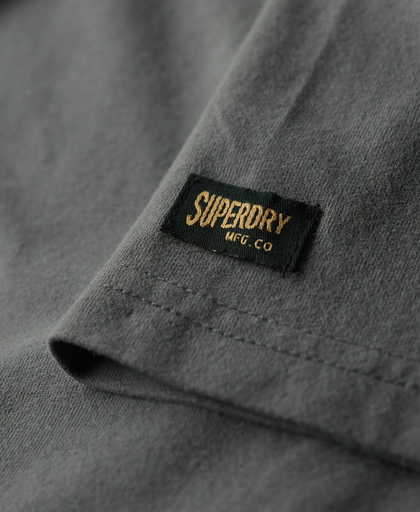 Mens - Metallic Workwear Graphic T-Shirt in Charcoal | Superdry UK