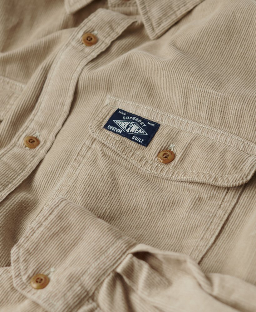 Men's - Trailsman Relaxed Fit Corduroy Shirt in Stone Wash Taupe Brown ...