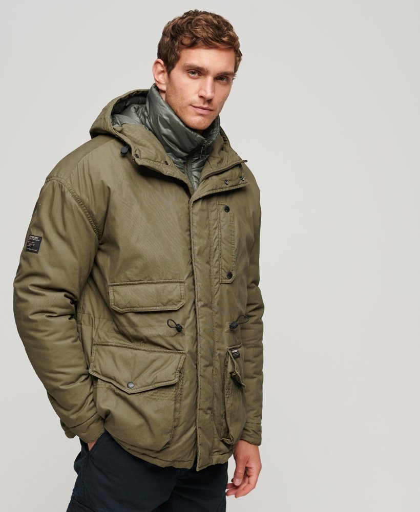 Superdry UK Hooded Cotton Lined Deck Jacket - Mens Mens Jackets
