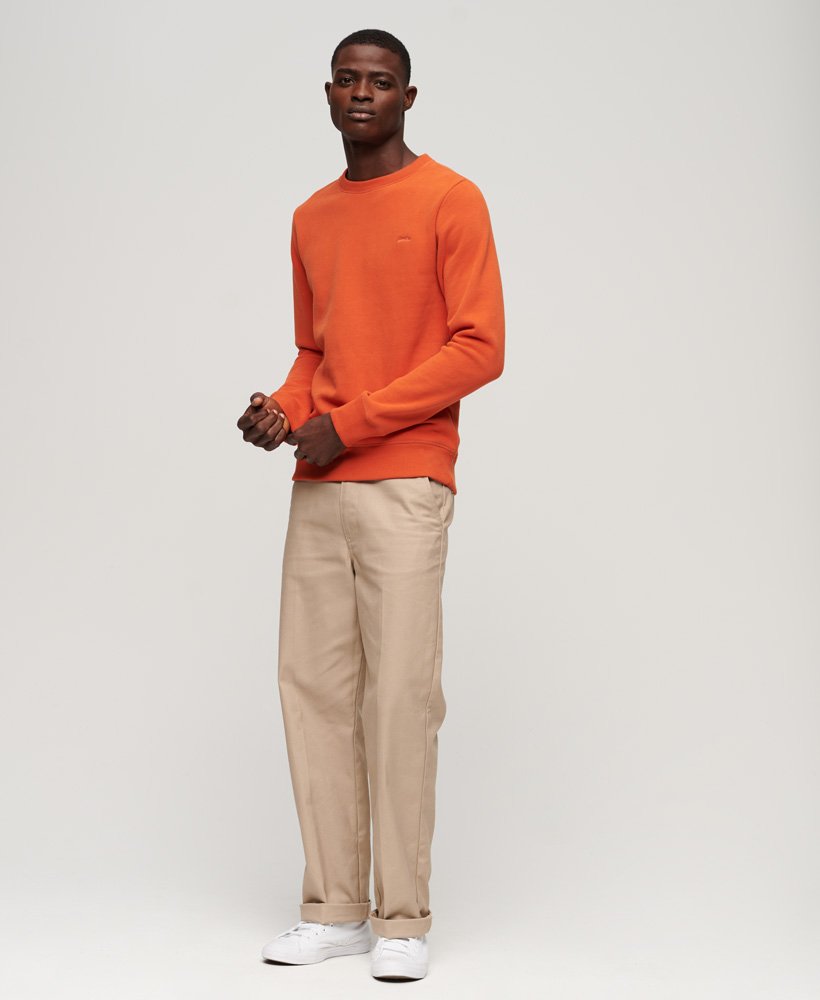 Mens - Essential Logo Crew Sweatshirt in Denim Co Rust Orange