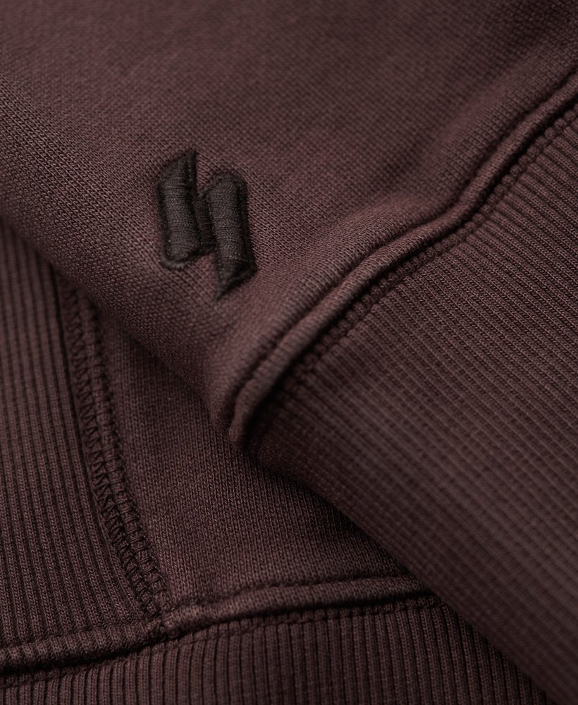 Mens - Overdyed Logo Loose Crew Sweatshirt in Dark Oak Brown | Superdry UK