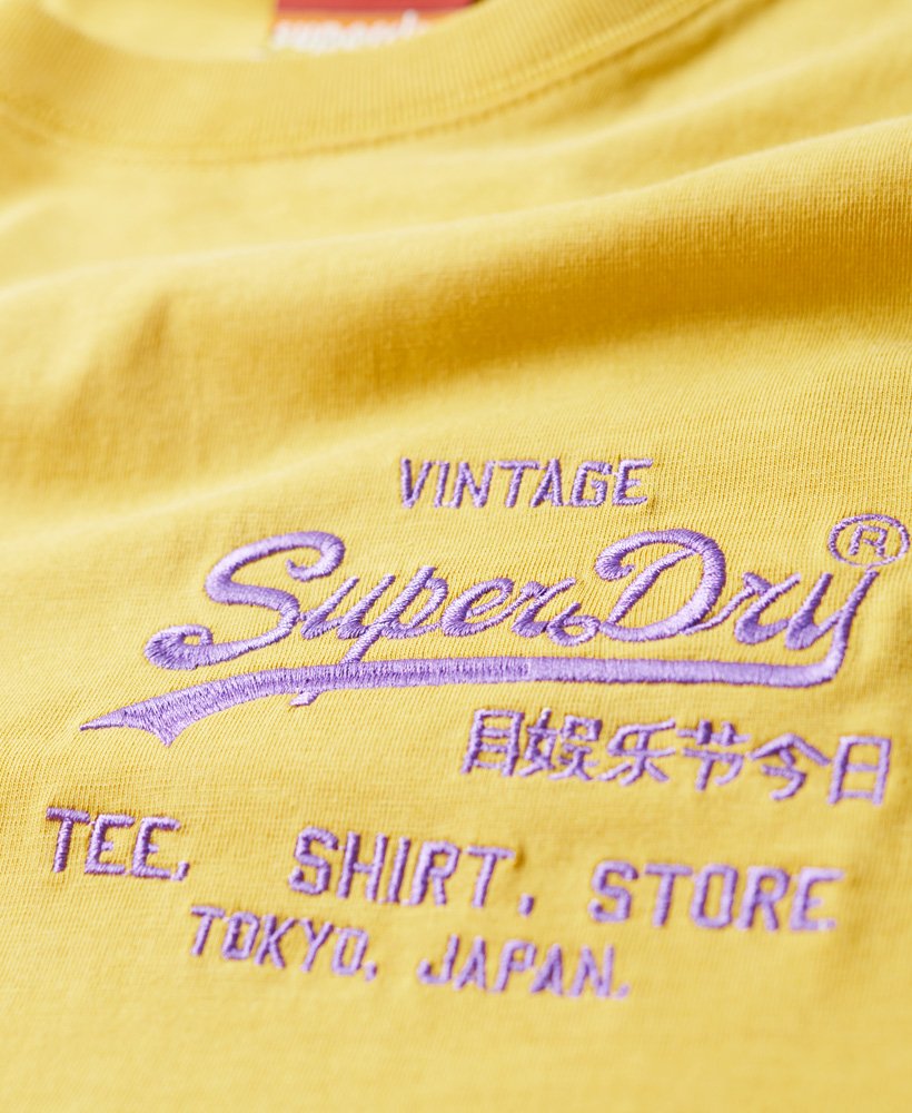 Vintage Logo SUPERDRY yellow tshirt