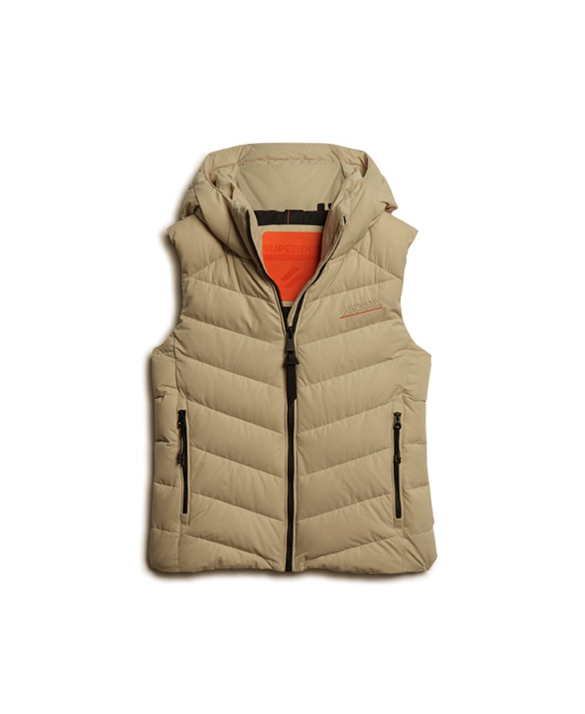 Superdry Hooded Microfibre Padded Gilet - Women's Womens Jackets