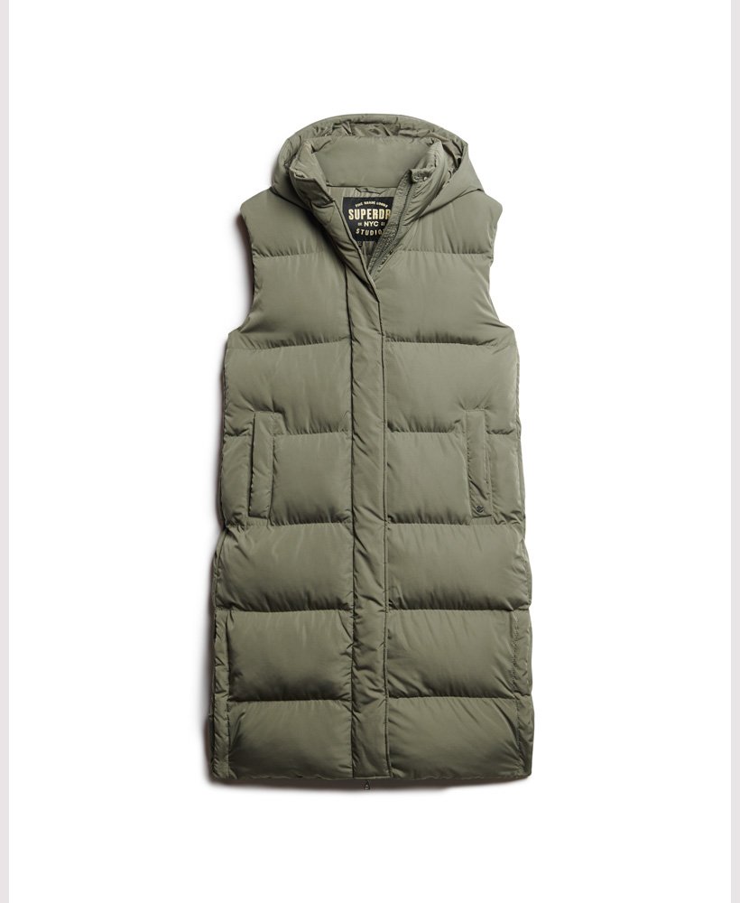 Superdry Longline Hooded Puffer Gilet - Women's Products