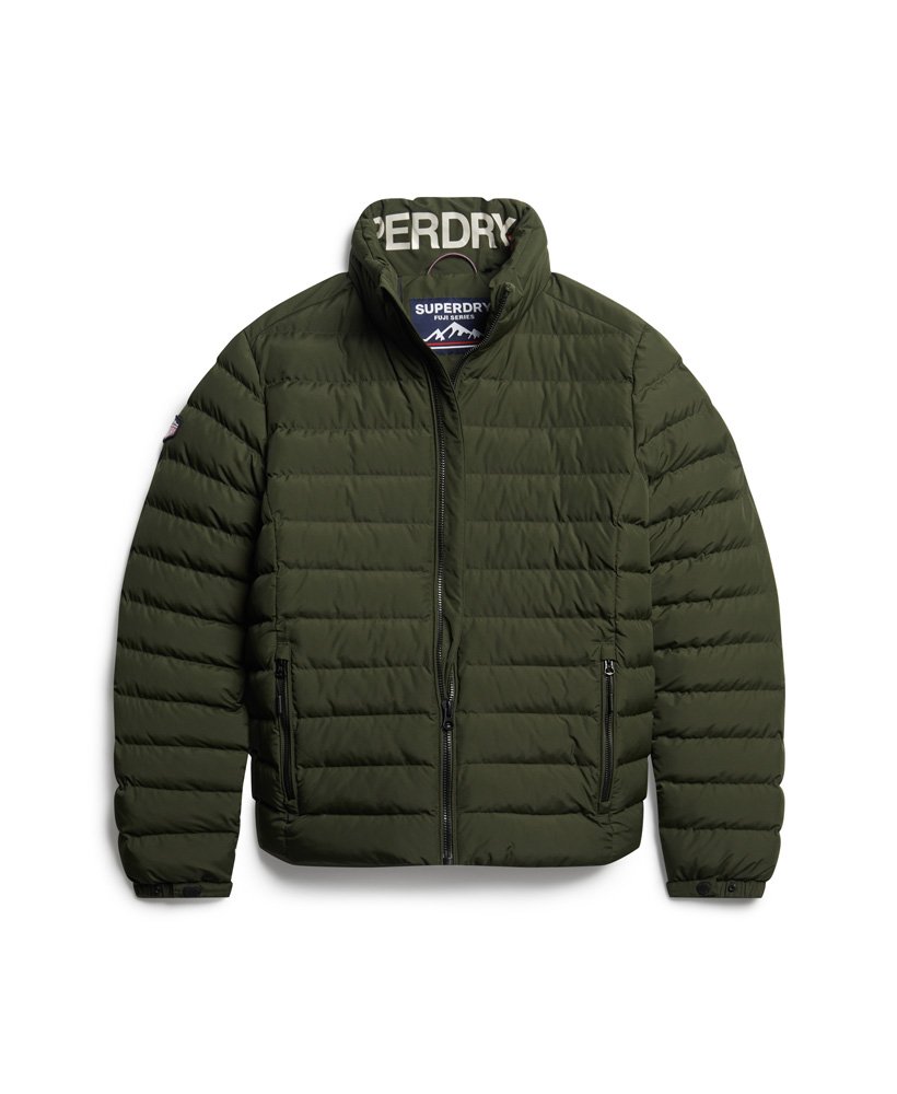 Men's - Fuji Printed Padded Jacket in Green | Superdry IE