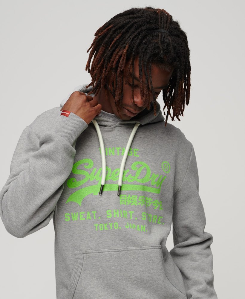 Superdry Neon Vintage Logo Hoodie - Men\'s Mens Hoodies-and-sweatshirts | Zip Hoodies