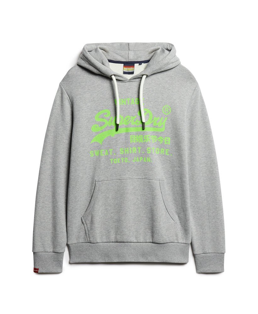 Superdry Neon Men\'s Hoodie Logo - Hoodies-and-sweatshirts Vintage Mens