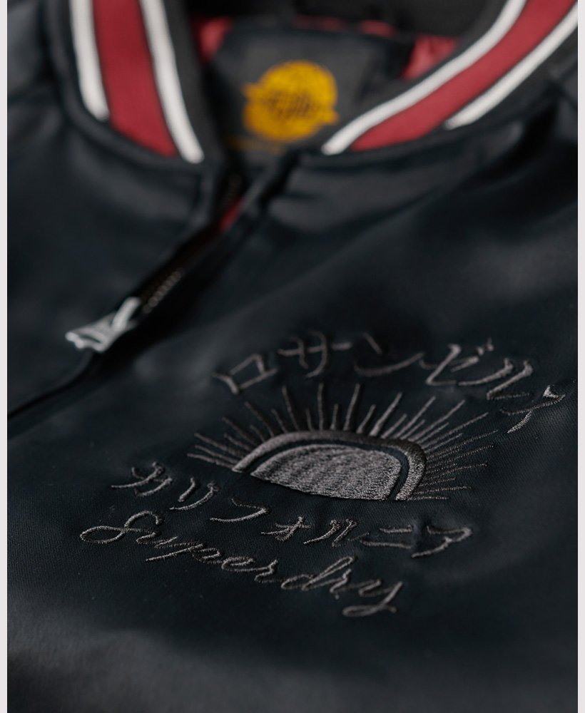 Men's - Sukajan Embroidered Bomber Jacket in Jet Black | Superdry UK