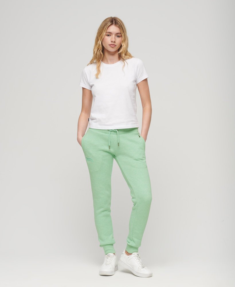 Women's - Essential Logo Joggers in Minted Green Marl | Superdry US