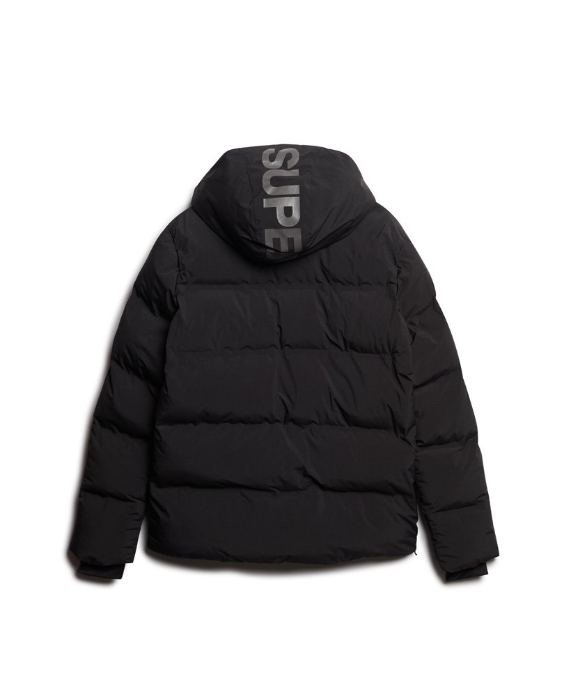 Men's - Hooded Boxy Puffer Jacket in Black | Superdry UK