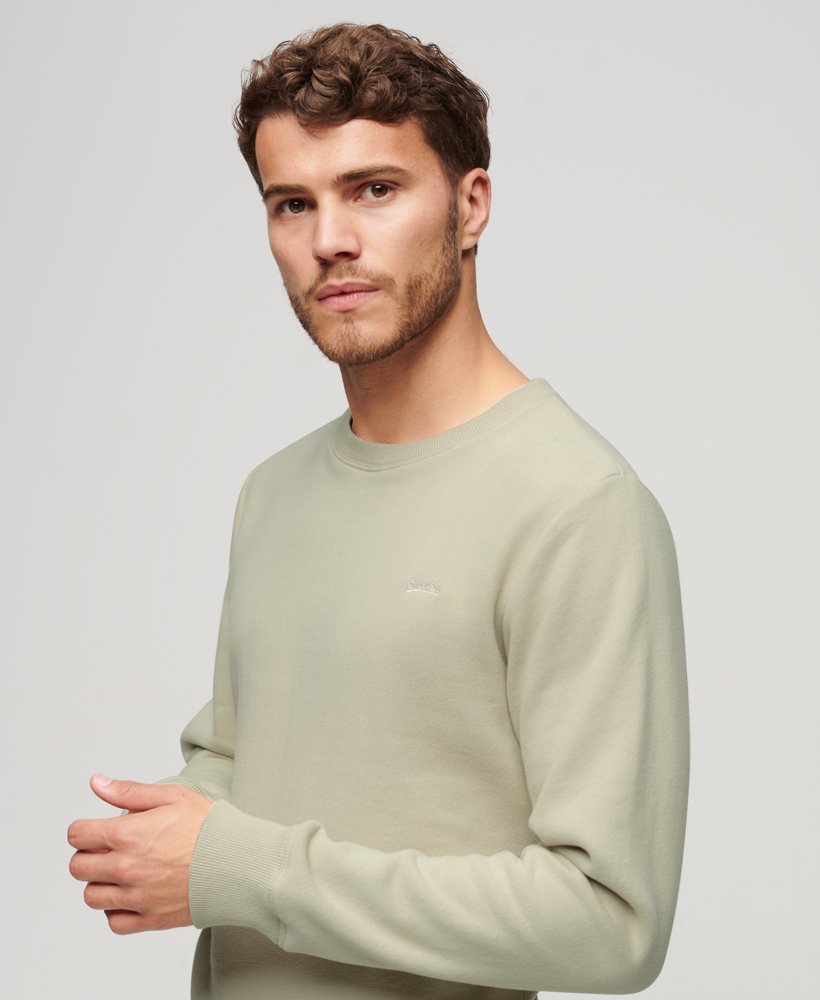 Mens - Essential Logo Crew Sweatshirt in Light Stone Beige | Superdry UK