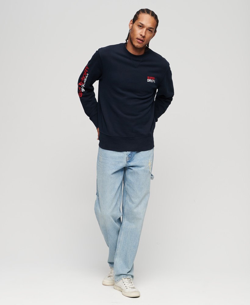 Mens - Sportswear Logo Loose Crew Sweatshirt in Eclipse Navy | Superdry UK