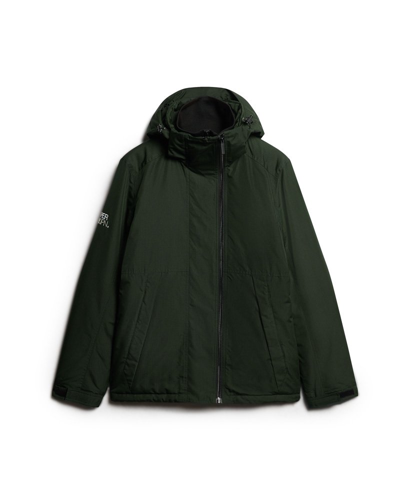 Men's Hooded Microfibre Sports Puffer Jacket in Academy Dark Green