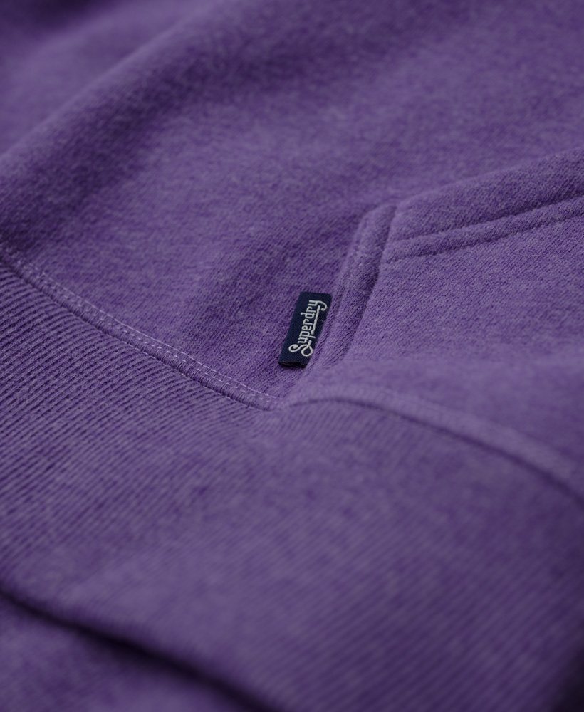 Womens - Essential Logo Zip Hoodie in Bright Purple Marl | Superdry UK