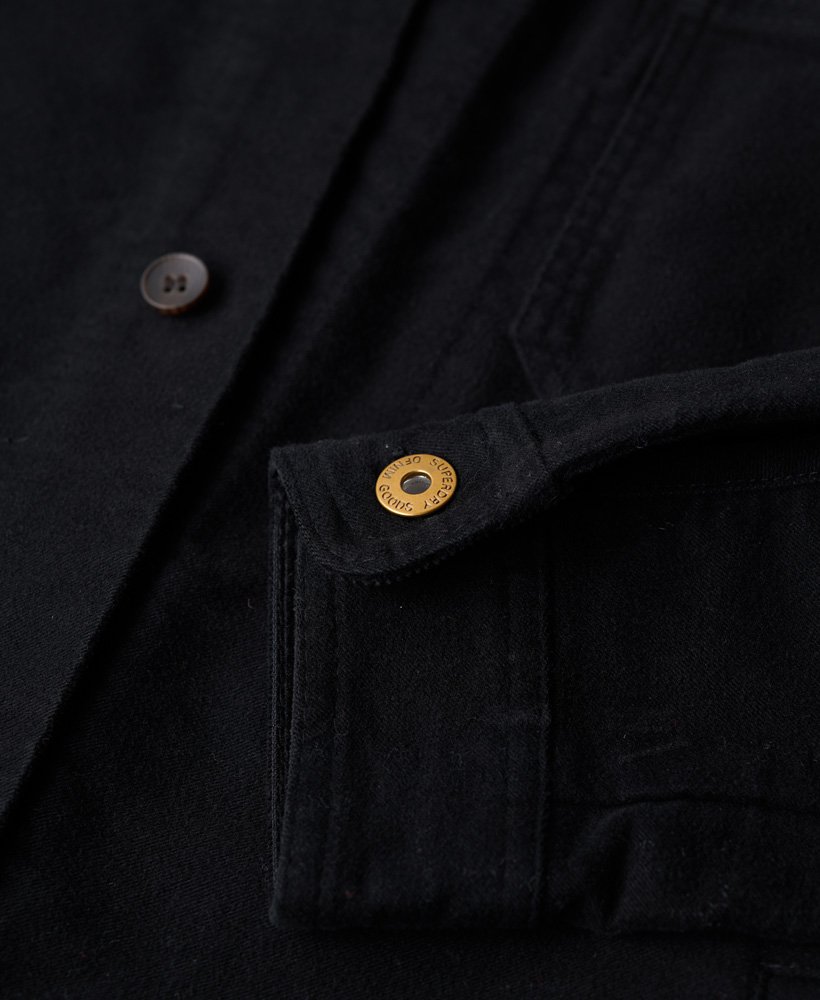 Men's The Merchant Store - Moleskin Overshirt in Black | Superdry US