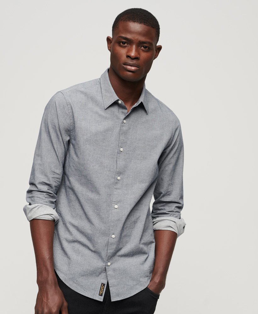 Superdry US Cotton Twill Long Sleeve Shirt - Mens Sale Mens Shirts