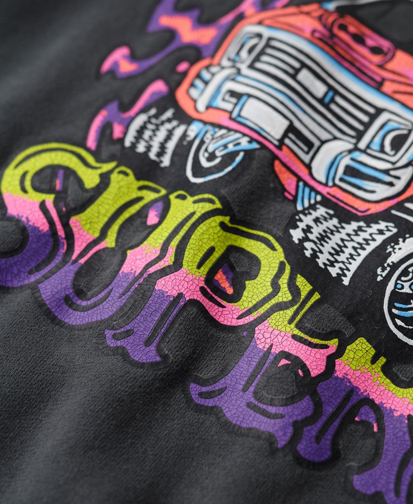 Mens - Motor Retro Graphic Sweatshirt in Mid Grey | Superdry UK